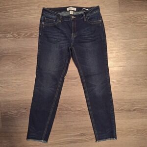 Kenneth Cole Reaction Womens Denim Skinny Jeans Dark Wash Size 8